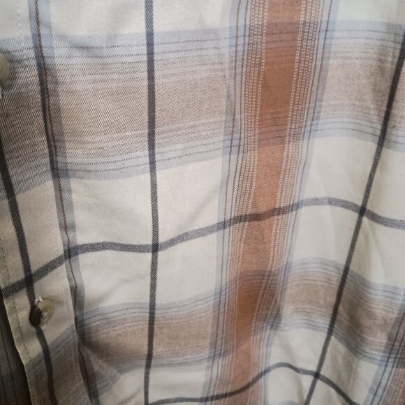 Columbia Men's Button Front Shirt NWT Neutral Tan Brown Long Sleeve Pockets 2XL - Picture 3 of 6